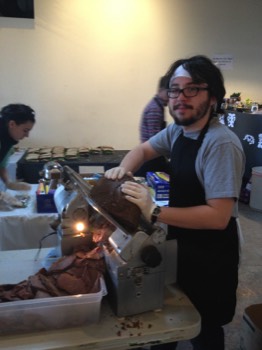  Forrest making roast beef sandwitches. We did that once. 